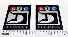 BIC Venturi Speaker Grille Badges Pair Custom Made Aluminum