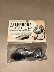 Vintage Realistic Telephone Pickup Suction Cup Mic for Tape Recorders 44-533A