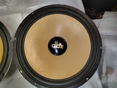 DBX 15″ woofers, possible out of Soundfield V series, MPW 15890618-1F, one pair