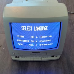 Panasonic Vintage CRT Television with Built-in 4-Head VCR, Classic Retro TV