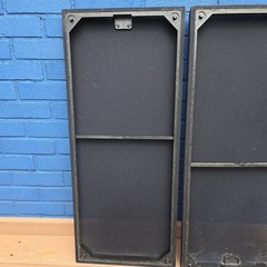 PAIR Fisher STV 873 grill frames with grill cloth for speakers 14×33.5