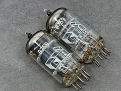 (2) NOS CEI B759 Premium 12AX7 Tubes Short Gray Plates Tests NOS Amplitrex