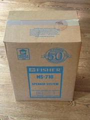 Vintage Fisher Speakers MS-710 Pair Faux Woodgrain RCA Connectors 19Hx9Wx7D
