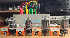 6L6GC GENERAL ELECTRIC PREMIUM MATCHED QUAD OF TUBES NOS NIB *eTRACER* #12B84