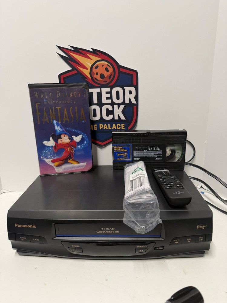 Panasonic PV-V4030S 4-Head Omnivision Blue Line VCR VHS W/Universal Remote Works