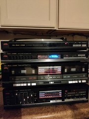 Fisher Amplifier System CA-283 Stereo FM 270a Double Cassette Deck & Turntable