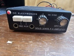 GC Electronics 12V Solid State Vintage PA Amplifier POWERS ON