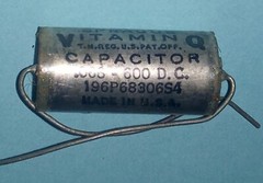 Sprague Vitamin Q .068 uF 600 Vdc Audio Guitar Amplifier Paper/Oil NOS Capacitor