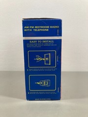 Hopesonic Restroom Radio w/ Telephone Toilet Paper Holder HE-841 New Old Stock