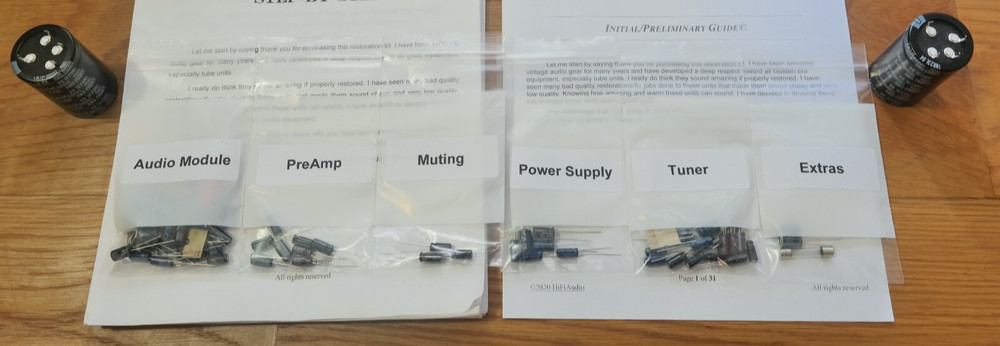 Kenwood KR-4600 KR-4060 restoration recap service kit repair filter capacitor