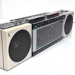AIWA CS-W33 Stereo Double Cassette Deck Radio Recorder AM FM Dubbing Working