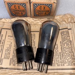 Matched Pair RCA Cunningham CX301A Globe Vacuum Tube Amplitrex NOS New In Box