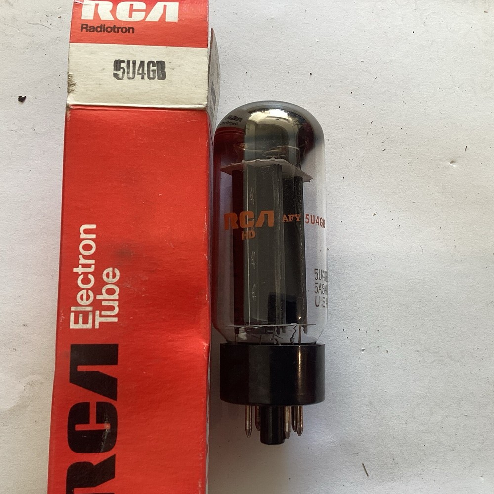 5U4GB AFY 5AS4A RCA NOS black plate Electric Vacuum Tube