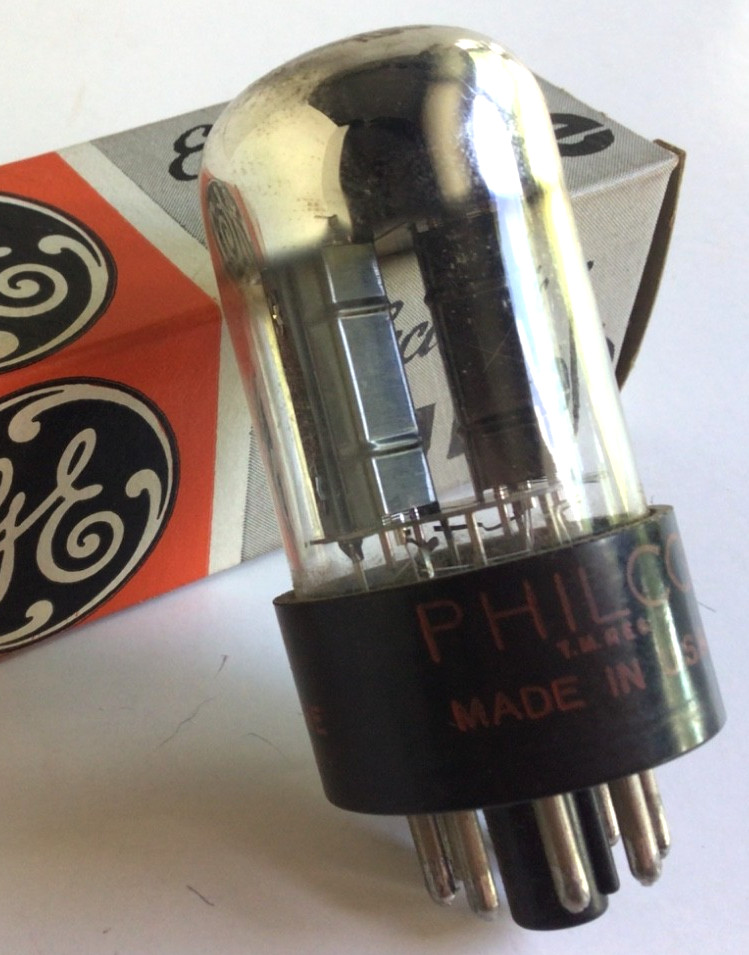 Philco 6SN7GTB Vacuum Tube Vtg NOS Tested Good in GE Box