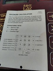 Vintage VITRONIC Solar/Battery Calculator 1980’s NIB Faux Leather Full Size Good