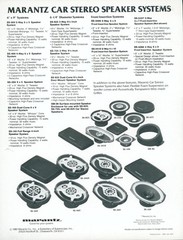 1980 Marantz Car Stereo Speaker Systems SS-5000 SS-5100 Dealer Brochure Audio