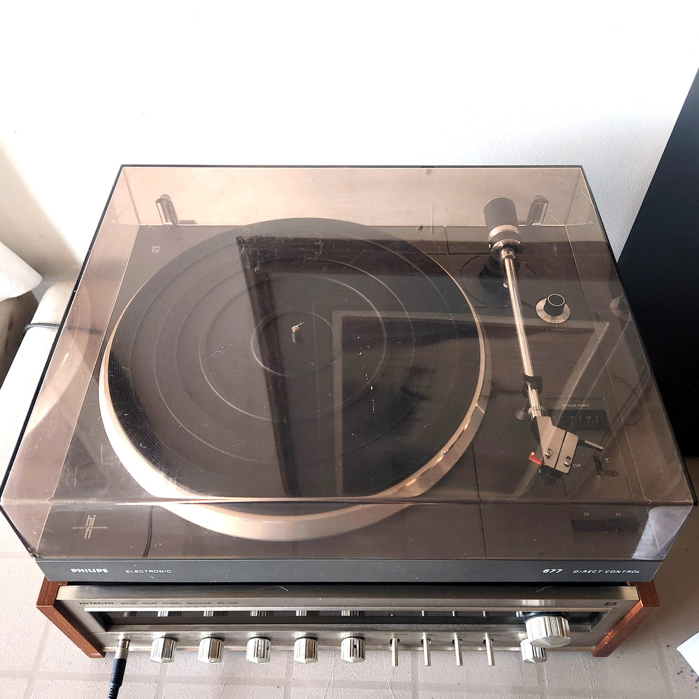 Vintage Philips 677 Direct Control Turntable – Tested Working – Clean Condition