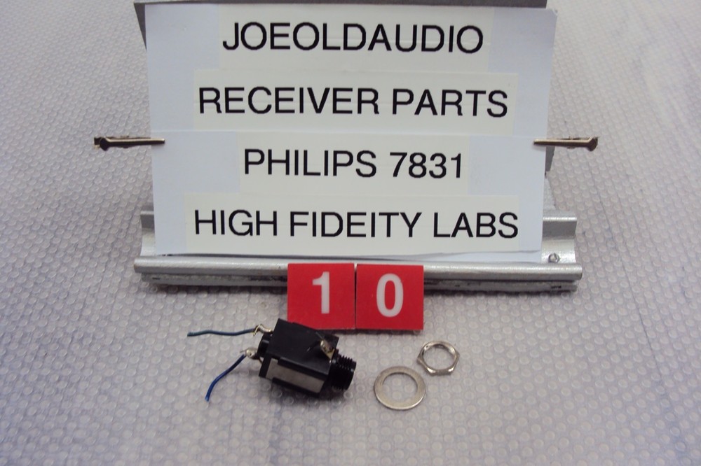 Philips 7831 Receiver Headphone Jack & Mounting Nut. Tested. Parting Out 7831