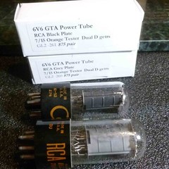 Pair RCA Grey/Black Plate 6v6 GTA Power Tubes 7/15 on the Orange Tester