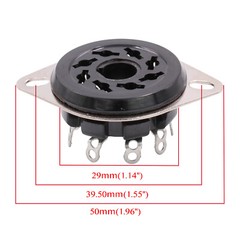 10PCS 8Pin Octal Vacuum Tube Socket For 6SN7 EL34 274B 6L6 KT88 Chassis MountFKE