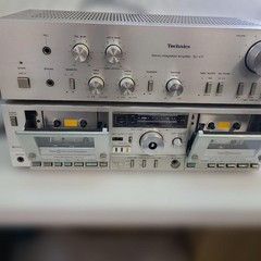 Technics M-202 Dual Cassette Deck SU-V11 Integrated Amplifier Tested Japan