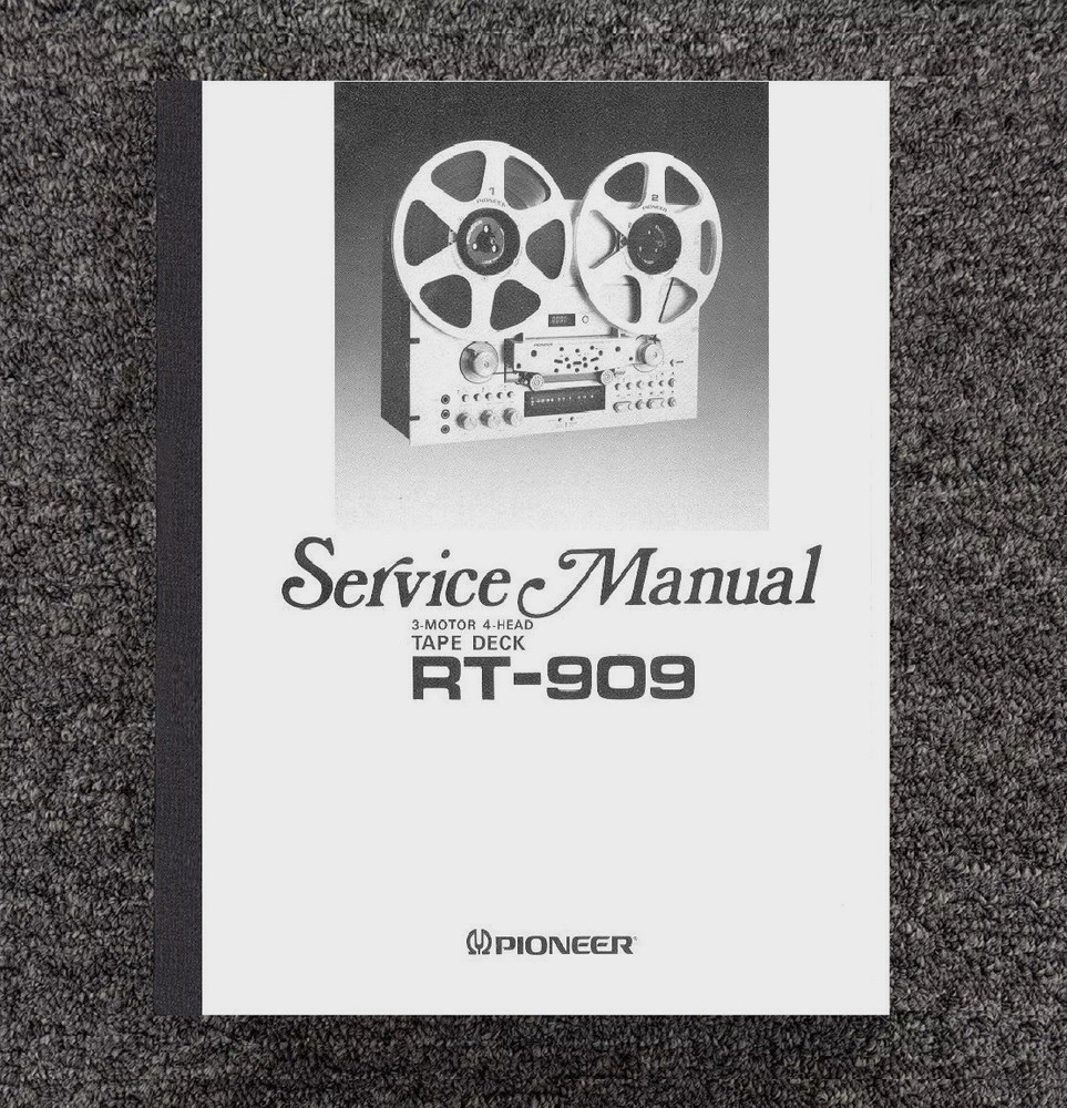 RT-909 Reel To Reel Tape Deck Owner’s & Service Manual Fits Pioneer