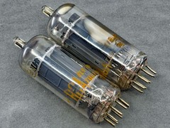 (2) RCA 6FQ7 6CG7 Clear Top Tubes Side Getters Test Strong Amplitrex