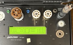 Two GE 6386 Tubes /Amplitrex Tested +100%/D Get /x3 Mica /Black Plates 1958 Date