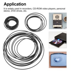 60pcs Cassette Belts Recorder Belts Cassette Tape Machine Rubber Belts New