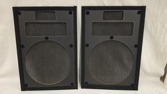 VINTAGE 1970s OEM Pair Klipsch Heresy 1 Black Speaker Grills Original Grilles