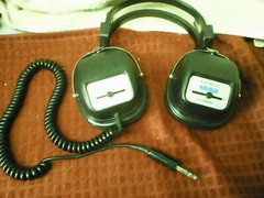 VTG Black Mura SP-502 Dynamic Stereo Headphones Plug In ~ Works!! Super Cool