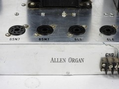 Allen Organ Vintage 6L6GC 6SN7GT Tube Audio Amplifier (original, untested)