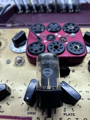 Mullard GZ34 5AR4 Shield Logo Audio Rectifier Tube. Recently Cal.Hickok Tested.