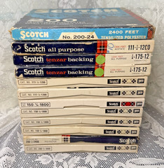 SCOTCH Reel to Reel BULK LOT of 12 – BLANK Magnetic Recording Tape TENZAR Mixed