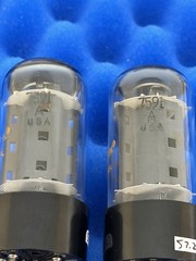 TWO Amperex 7591A Tubes / Amplitrex Tested / 1978 World Globe Logo