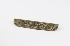 Western Electric copper logo badge replacement piece 98mm(3.86″)X18.5mm(0.72″)