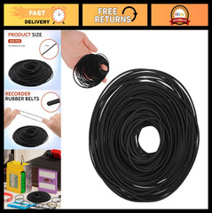 100 Pcs Rubber Belts for Cassette Recorder Repair – 40-135mm Flat Tape Belts