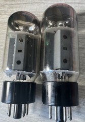 Matched Pair 6CA7 EL34 Vintage Sovtek Reflektor H3B3 Fat Bottle Power Tubes