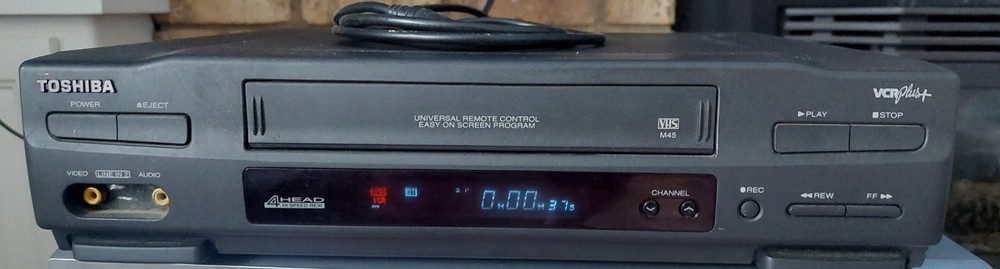 Toshiba VCR VHS VCR Plus Model M-45 No Remote Tested Working Condition