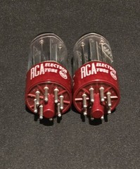 RCA 5691 6SL7 GT TUBE 1957 10,000 HOUR RED BASE PERFECT MATCHING SET NIB