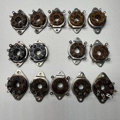 Lot of 14 VINTAGE CINCH 8 Pin OCTAL VACUUM TUBE AMP PARTS SOCKETs 8-PIN