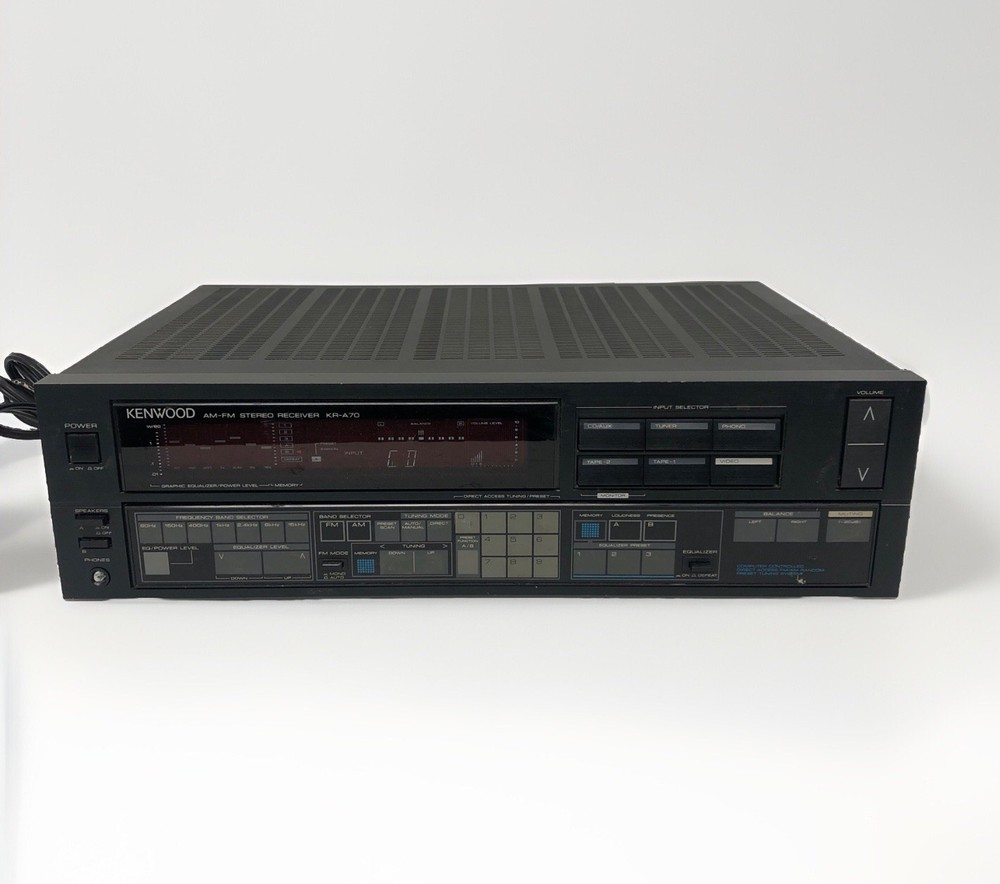 Vintage Kenwood KR-A70 2 Ch AM FM Stereo Receiver Equalizer – Sound Great!