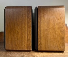 OPTIMUS STS 50AV 40-8230 SPEAKER PAIR WOOD GRAIN BROWN 8 OHMS 40W RMS MALAYSIA
