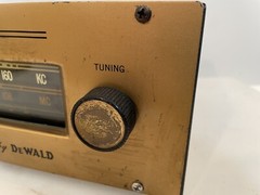 Vintage DeWald Tube Radio Receiver AM FM AFC 7-Tube L-803 A Powers On/Lights Up