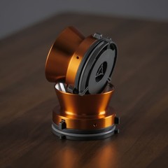 2X Studevox Metal Orange NAB Hub Adapters For Open Reel to Reel Tape Recorders