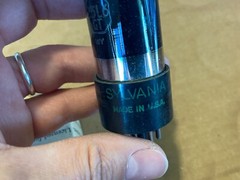NOS NIB 1948 Sylvania 25L6GT Black Glass Vacuum Tube Guaranteed Made in USA