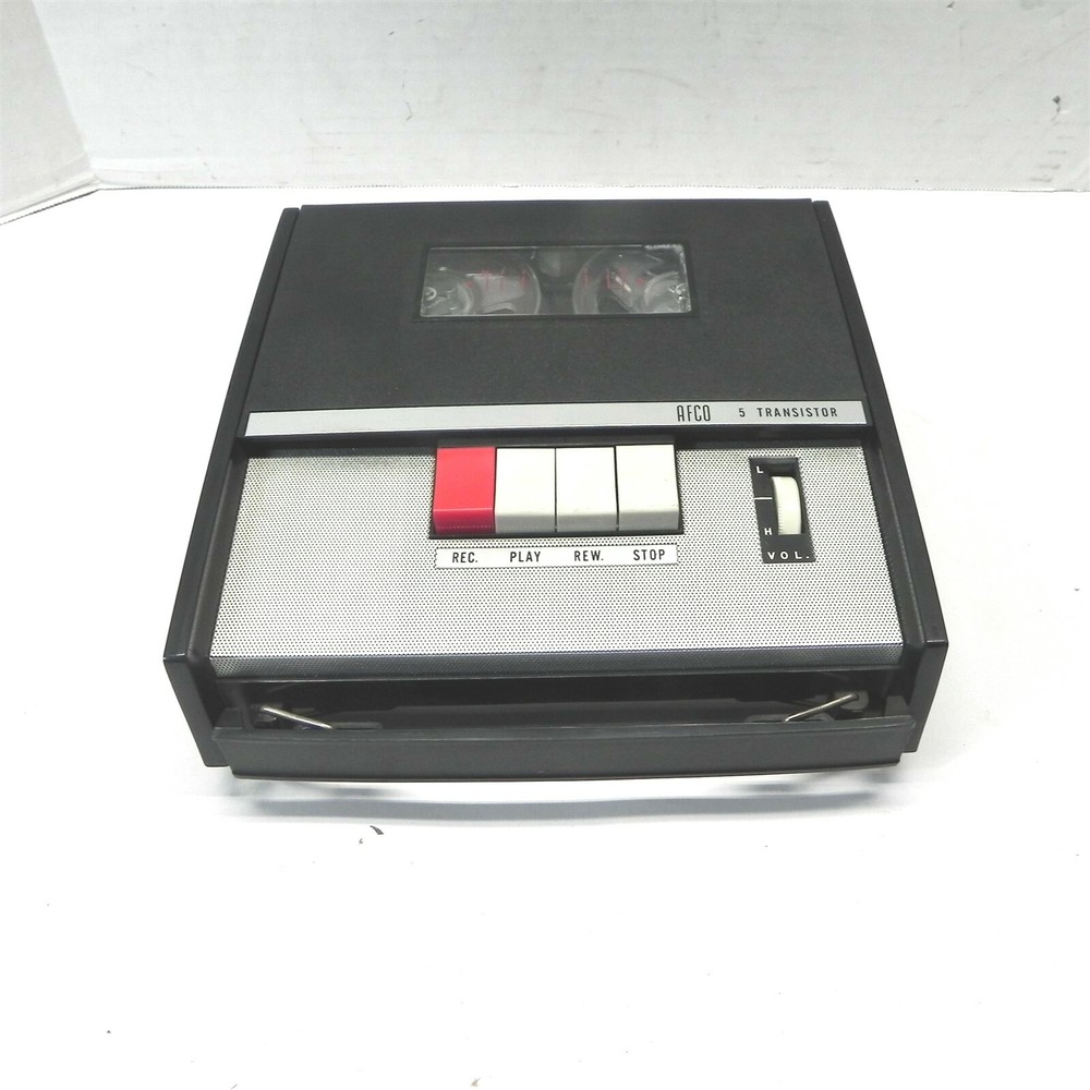 VINTAGE SSMC TC-503 TAPERECORDER AFCO 5 TRANSISTOR SINGER SEWING MACHINE CO USED
