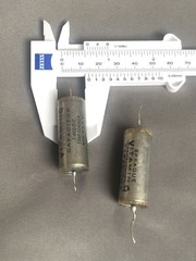 Pair .1 uF 600v Sprague Axial Capacitors Vitamin Q style Tone Caps oil PIO used