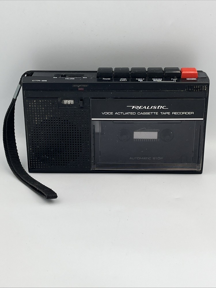 Vintage Realistic CTR-85 Portable Cassette Tape Recorder/Player Working