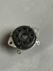 Vintage Cinch 8 pin Octal Tube Socket, recessed under chassis mount, guitar amp